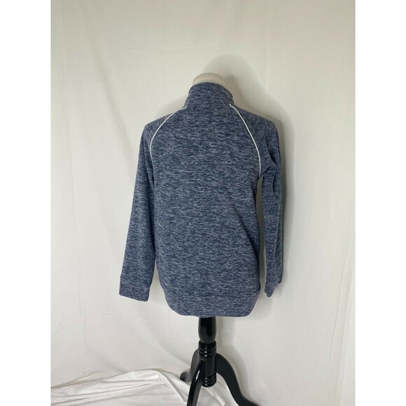 Women's XL Fleece Track Jacket Puma Blue Full Zip Athletic Long Sleeve High Neck - Picture 3 of 6